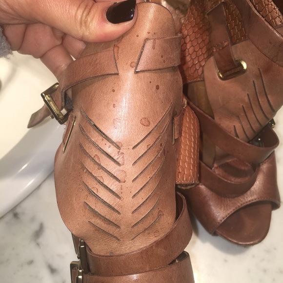 SCHUTZ PLATFORM OPEN TOE HIGH HEEL SHOES SIZE 7 - Picture 5 of 8